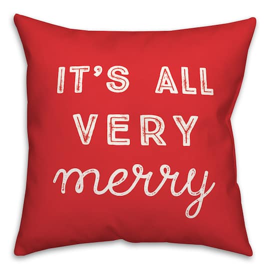 It's All Very Merry 18" x 18" Spun Poly Pillow